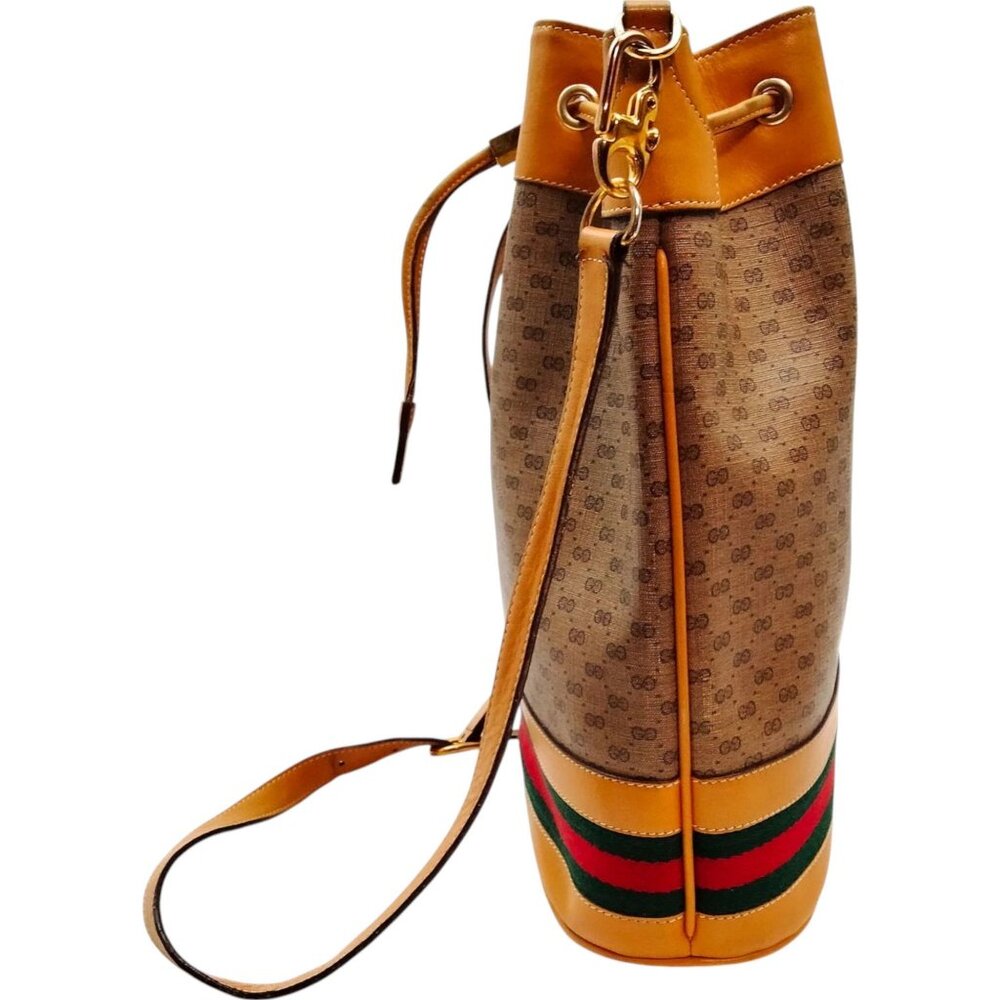 758535BV (X6) Gucci Shoulder Bag Sherry Line Brown PVC - Picture 2 of 9